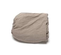 LinenMe Sábana Bajera Ajustada de Lino Crushed, 180 x 220 x 20 cm 100% Lino Puro Lavado Natural - Transpirable, termorreguladora, hipoalergénica, Suave y Resistente - Natural