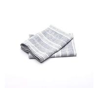 LinenMe Toallas de Mano y de Invitados de Lino en Color Azul Oscuro Modelo Multistripe, 46 x 65 cm, Hecho en Europa, Ropa de baño, Ropa de Cama Europea, Lavado a máquina, Super Absorbente