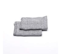 LinenMe Toallas de Mano y de Invitados de Lino en Color Militar Blanco Modelo Wave, 46 x 65 cm, Hecho en Europa, Ropa de baño, Ropa de Cama Europea, Lavado a máquina, Super Absorbente