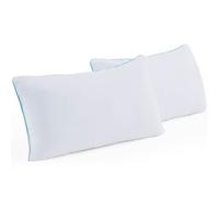 Linenspa Almohada de tamaño estándar, almohadas de cama de espuma viscoelástica triturada para dormir, almohada para dormir boca abajo, de lado y de espalda, esenciales para el dormitorio, estándar