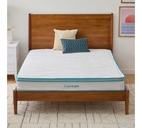 Linenspa Memory Foam and Coil Spring Hybrid Mattress Colchón híbrido de Espuma viscoelástica y resortes helicoidales de 20 cm, Interior, White, 90 x 190 cm