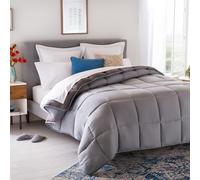 Linenspa Edredón nórdico de microfibra - relleno nórdico 4 estaciones - ultra suave - Edredon Cama 135 (200 x 200 cm), Gris