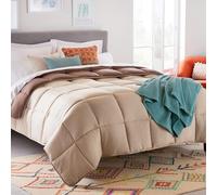 Linenspa Edredón nórdico de microfibra - relleno nórdico 4 estaciones - ultra suave - Edredon Cama 150 (220 x 240 cm), Beige / Marrón Moka