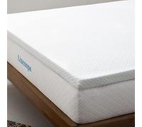 Linenspa Sobrecolchon Viscoelastico | Topper para colchon 120 x 190 cm | Grosor 5 cm | Con Gel y funda con cremallera lavable | Oeko-Tex