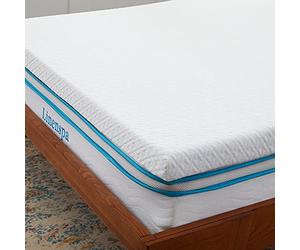 Linenspa Sobrecolchon Viscoelastico | Topper para colchon 80 x 190 cm | Grosor 7,5 cm | Con Gel y funda con cremallera lavable | Oeko-Tex