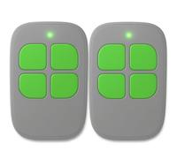 LINEOPS - 2 mandos a distancia para puerta compatible con SCS Sentinel AAM0085 AAM0084, AAM0049 ControlGate 433 Mhz - Pilas incluidas - 3 años - gris/verde x2