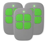LINEOPS - 3 mandos a distancia para puerta compatible con SCS Sentinel AAM0085 AAM0084, AAM0049 ControlGate 433 Mhz - Pilas incluidas - 3 años - gris/verde x3