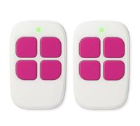 LINEOPS - Mando de puerta de 4 canales compatible con SCS Sentinel AAM0084 AAM0085 AAM0094 Frecuencia de emisión 433,92 MHz, ControlGate Fuschia - Pilas incluidas - Garantía de 3 años - Rosa x2