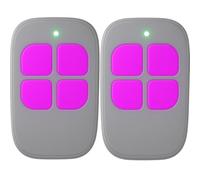 LINEOPS - Mando de puerta de 4 canales compatible con SCS Sentinel AAM0084 AAM0085 AAM0094 Frecuencia 433,92 MHz, ControlGate Fuschia - Pilas incluidas - 3 años de garantía - gris/rosa x2