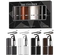 Liner de gafas a prueba de smudge, lápiz para ojos - Liner líquido a prueba de fuelles,4 colores fáciles de aplicar maquillaje para mujeres elegantes para baile de fin de año, recogida, vacaciones