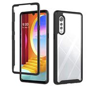 Liner Funda para LG Velvet 5G/4G, Estuche Antigolpes Transparente PC Carcasa Doble Bumper Silicona TPU y Built-in Marco, Ligero Caso para LG Velvet 5G/4G - Negro/Claro