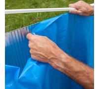 Liner ovalado overlap de pvc de 610x375cm azul de 40/100 mm gre