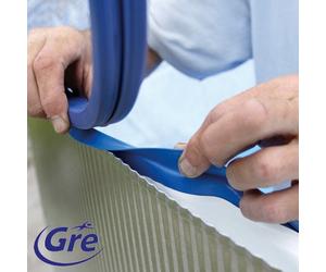 Liner redondo overlap de pvc de ø 350cm azul de 40/100 mm gre