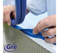Liner redondo overlap de pvc de ø 550cm azul de 30/100 mm gre