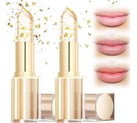 Lineraparnts Transferproof Color-Changing Lipstick, Auto-Tints on Contact! Lip Balm Color Changing, Natural and Flattering, Crystal Flower Lipstick (2pcs)