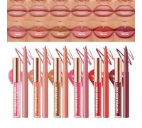 Linero de labios de maquillaje, delineador de labios lápiz, Aceite labial duradero, Set de lápiz y brillo labial natural para niñas, hidratando lápiz labial de larga duración