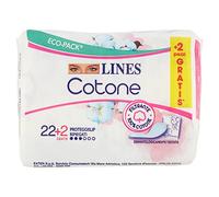 Lines Algodón Absorbentes Salvaslip Plegado x22+2