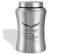 LINES ARTE Urnas Grandes para Cenizas humanas Adultas, Hombres y Mujeres, urnas de cremación de hasta 220 Libras para Cenizas de Adultos, alas de ángel, urna funeraria Decorativa para Hombres