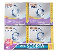 Lines Es largo con alas de lactiflex, paquete de 36 piezas + 8 de regalo