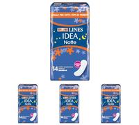 Lines - Idea - Compresas de noche con alas - 14 unidades (Paquete de 4)