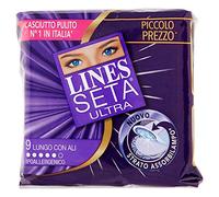 Lines Lines Assorbenti Seta Ultra Lungo Ali 9 Pz La Gamma Di Assorbenti Che Offre L'Asciutto Pulito N°1 In Italia, Grazie Alla Tecnologia Instant Dry. 100 ml