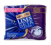 Lines Lines Assorbenti Seta Ultra Notte Ali 8 Pzdla Gamma Di Assorbenti Che Offre L'Asciutto Pulito N°1 In Italia, Grazie Alla Tecnologia Instant Dry. 100 ml