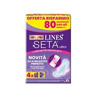 Lines Seda Ultra Absorbentes Ultra Día Alas Paquete de Stock, Pack de 80 unidades