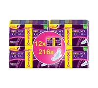 LINES Seda ultra larga, 12 envases de 18 compresas (216 absorbentes)