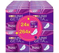 LINES Seda, ultra largo, 24 paquetes de 11 absorbentes (264 absorbentes)