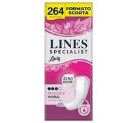 Lines Specialist Lady - Protector de calzoncillos para incontinencia de mujer, ultrafino y cero olor, tamaño de repuesto, 12 paquetes de 22 unidades