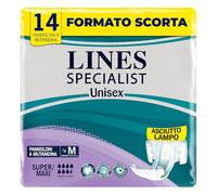 Lines Specialist Pañal para incontinencia para hombre y mujer, talla M x 24 + 4