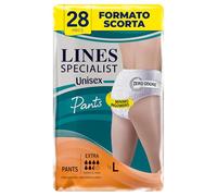 Lines Specialist Pants extra unisex para incontinencia hombre y mujer, talla L, paquete de 28 unidades