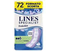Lines Specialist Protection - Compresas para incontinencia ligera normal, cartón de 72 unidades