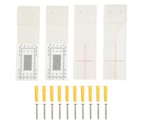 Linestorm - Monitor de grietas para paredes, rejilla de medición de plástico con precisión de ± 1 mm para monitorear la evolución del ancho de grietas con el tiempo, 2 juegos incluye 8 tornillos