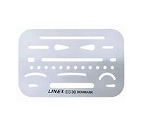 Linex 100411019 25 Pack Borrar Plantilla es 30 de feinstem rejilla de acero libre con 26 öffungen para precisa corregir