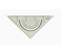 Linex 100414166 S2622 Super Series Geometría Triángulo 25cm, SAN con la escala opuesta y almohadillas adjuntas hipotenusa 225 mm, 10-pack, transparente