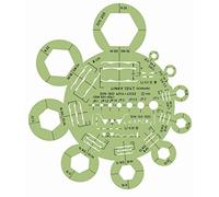 Linex 1314T - Plantilla de cabeza de atornillado, color verde y transparente