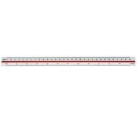 Linex - Regla triangular (1:500, 300 mm), color blanco 1 Triangular