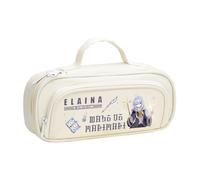 Linfemy Elaina - Estuche para lápices de anime con impresión 3D, doble capa, caja de papelería Elaina, gran capacidad, suministros escolares, almacenamiento de artículos de papelería para estudiantes