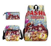 Linfemy Mash Burnedead - Juego de 3 estuches de mochila de anime con impresión 3D, bolsa de hombro, papelería, gran capacidad, suministros escolares, almacenamiento para estudiantes, Tipo 8, 40 / 23