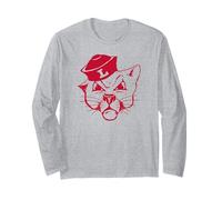 Linfield University Wildcats Mack Mascot Head Mark Manga Larga