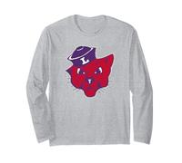 Linfield University Wildcats Mack Mascot Head Mark Manga Larga