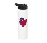 Linfield University Wildcats Mack Mascot Head Mark Stainless Steel Insulated Water Bottle
