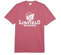 Linfield University Wildcats Mack Mascot Stacked Comfort Colors Adult Heavyweight T-Shirt