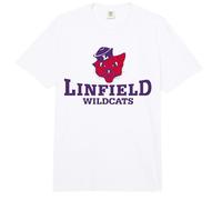 Linfield University Wildcats Mack Mascot Stacked Comfort Colors Adult Heavyweight T-Shirt