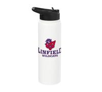 Linfield University Wildcats Mack Mascot Stacked Stainless Steel Insulated Water Bottle