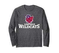 Linfield University Wildcats Stacked Mascot Logo Manga Larga