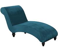 LINFKY Funda para Chaise Longue De Terciopelo Elástico De 1 Pieza, Funda De Chaise Longue De Lujo Súper Suave para Dormitorio Interior, Lavable A Máquina (Deep Teal)