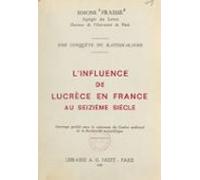 Linfluence De Lucrèce En France Au Seizième Siècle (ebook)