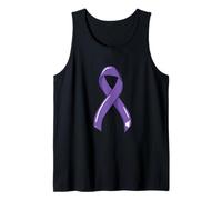 Linfoma Hodgkin Cinta Cáncer Superviviente Combatiente Quimioterapia Violeta Camiseta sin Mangas